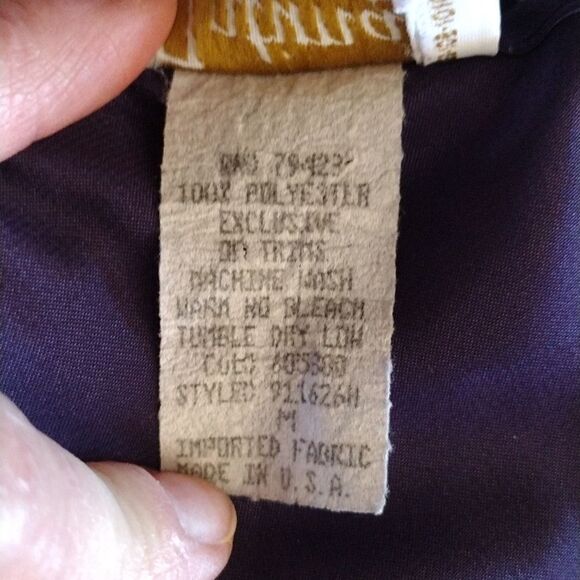 Vintage 80s Purple Satin Floral Applique Chemise Mini Slip Dress Medium - Picture 12 of 16